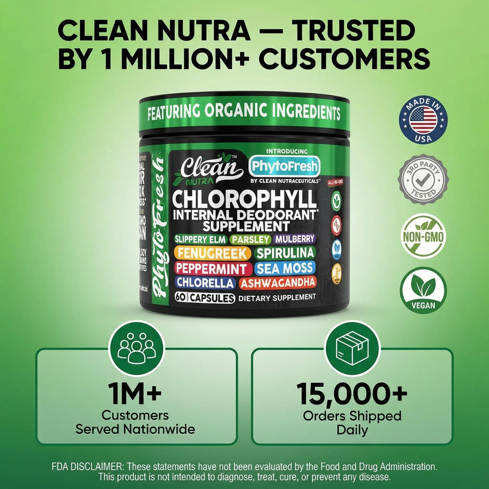 Clean Nutraceuticals hojas de menta y perejil destacando frescura natural
