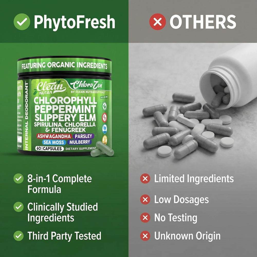 Clean Nutraceuticals etiqueta con lista de ingredientes y certificaciones claras