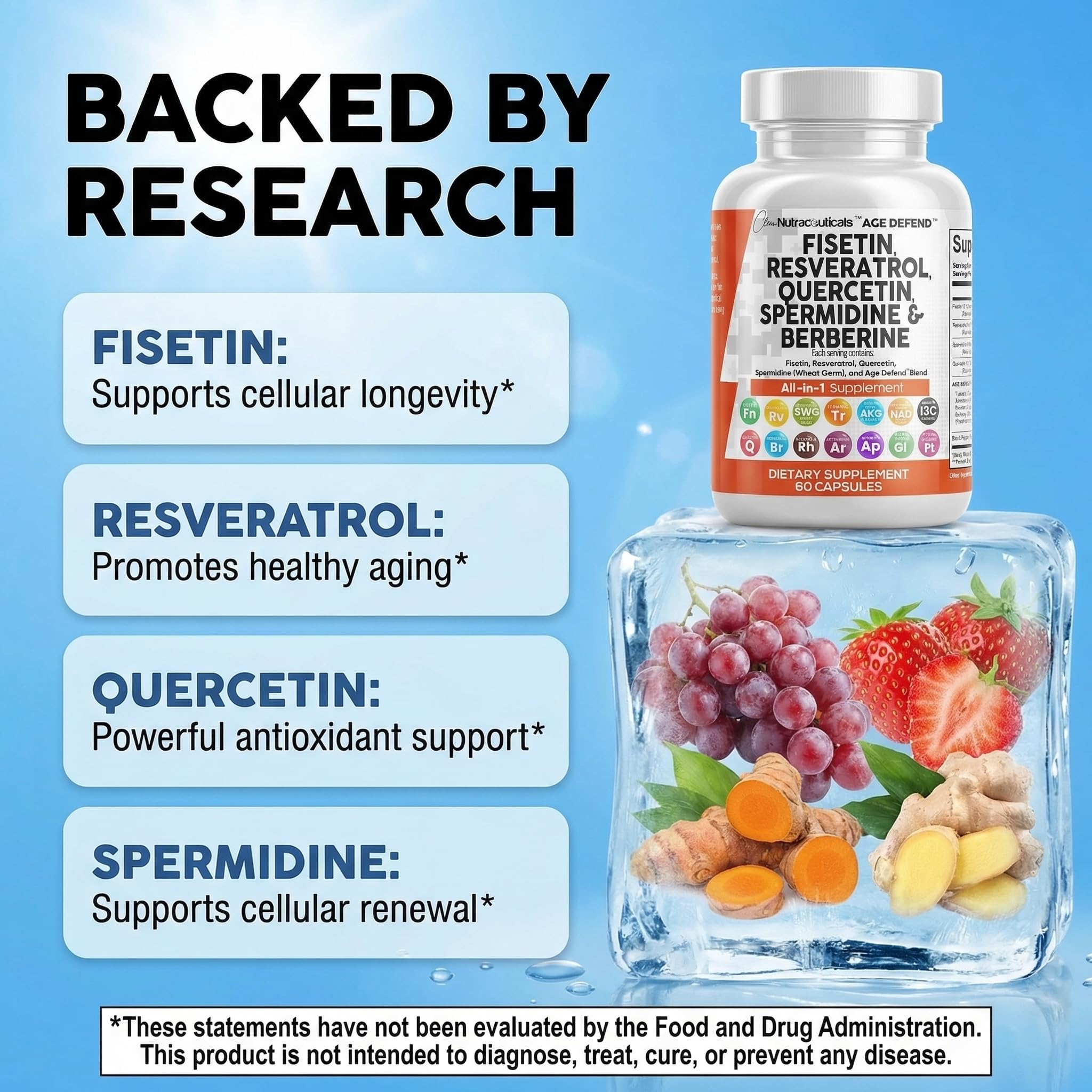 Clean Nutraceuticals etiqueta de ingredientes legible, transparencia en la formulación