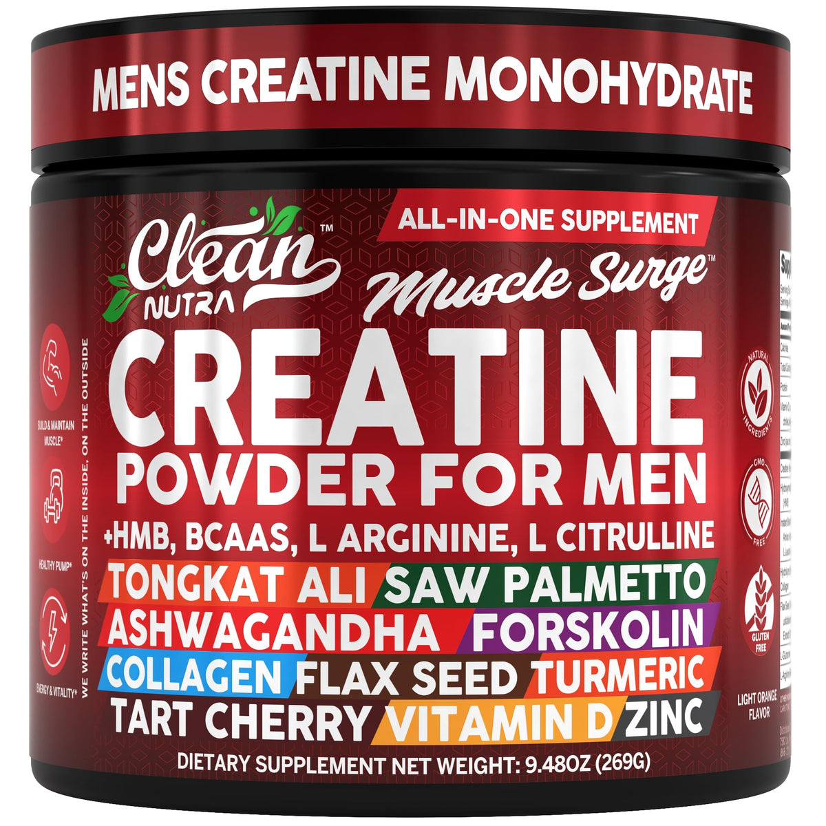 Clean Nutraceuticals envase frontal mostrando etiqueta y beneficios