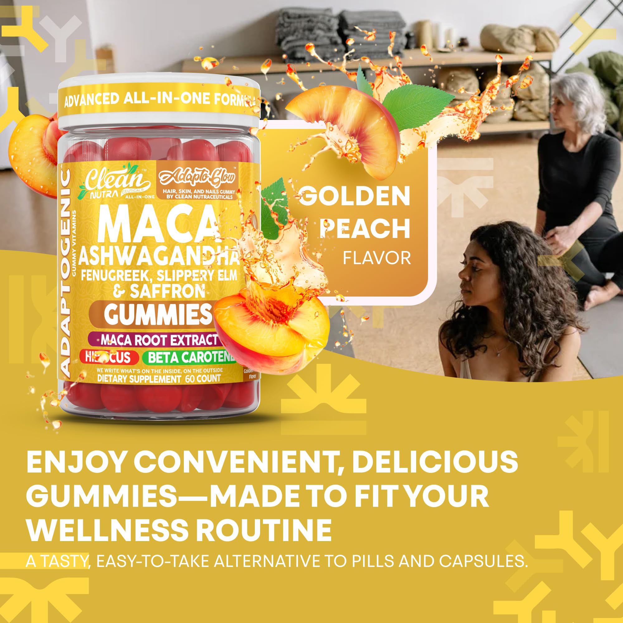Clean Nutraceuticals gomitas junto a rutina de cuidado para integración diaria