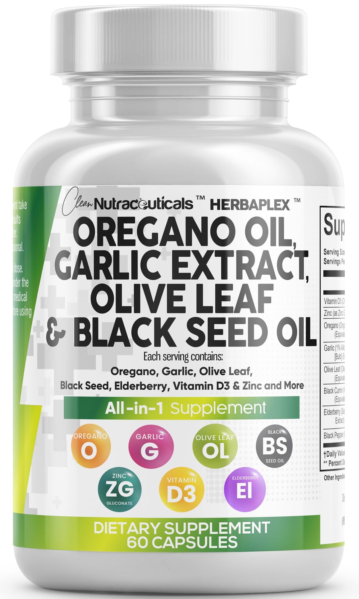 Clean Nutraceuticals frasco frontal mostrando HerbaPlex y conveniencia