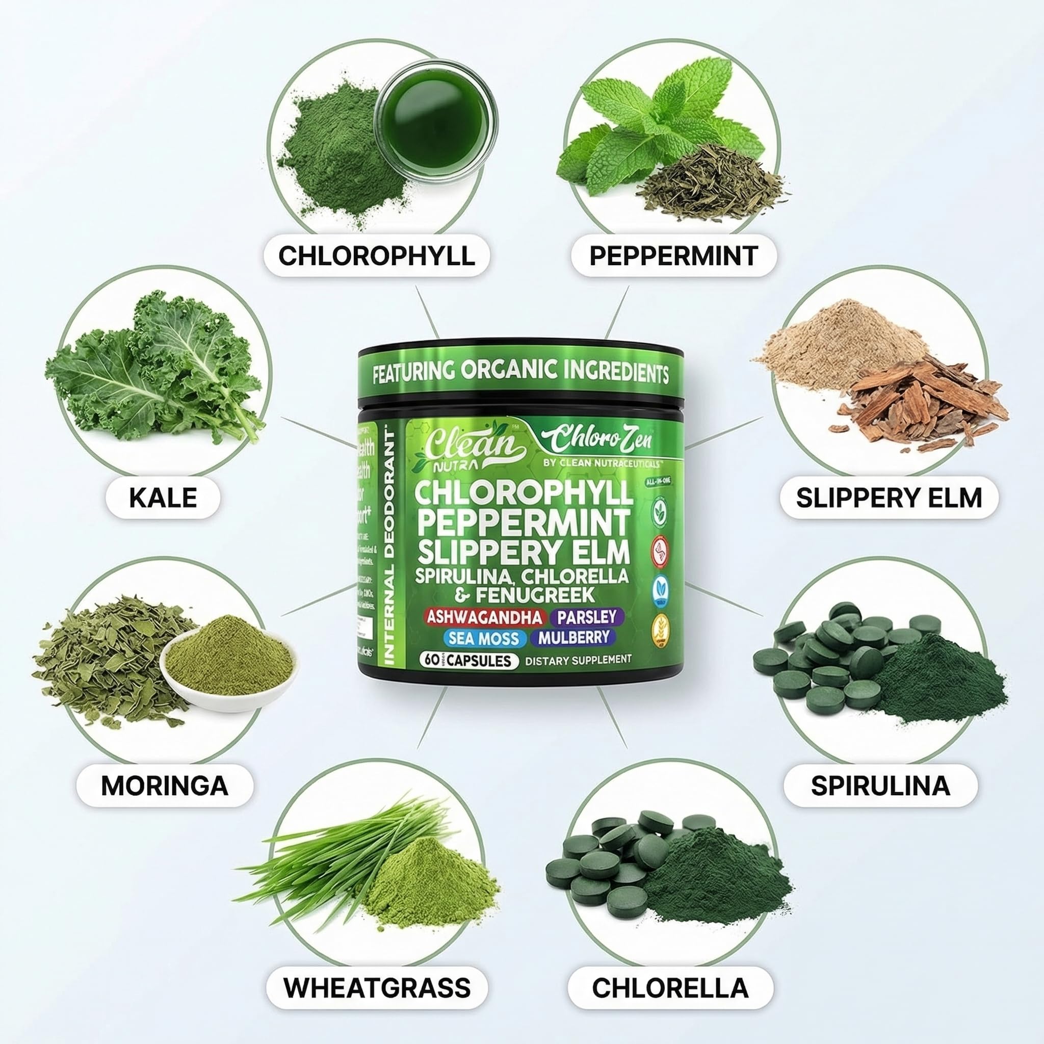 Clean Nutraceuticals ingredientes crudos: ashwagandha y fenogreco para equilibrio