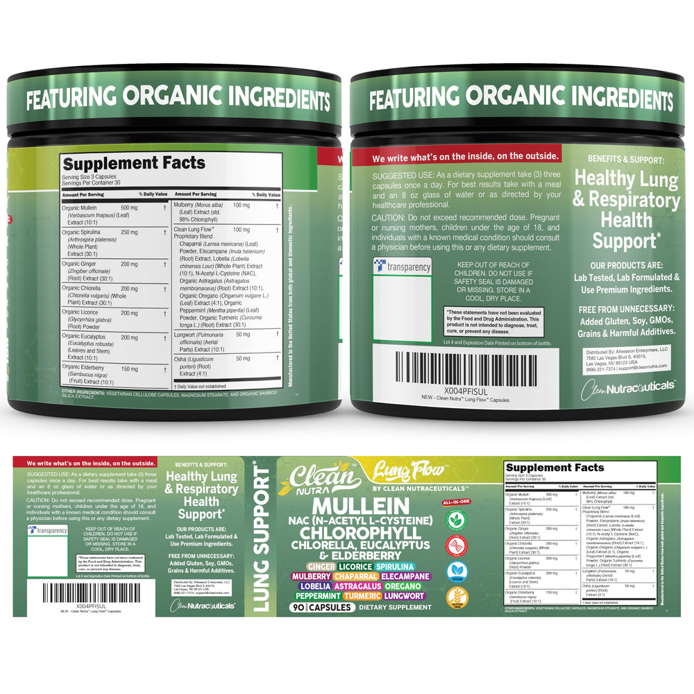 Clean Nutraceuticals plantas frescas (saúco, orégano) que respaldan fórmula