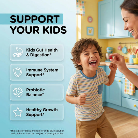 Close-up gominola Clean Nutraceuticals, textura suave y atractivo para niños