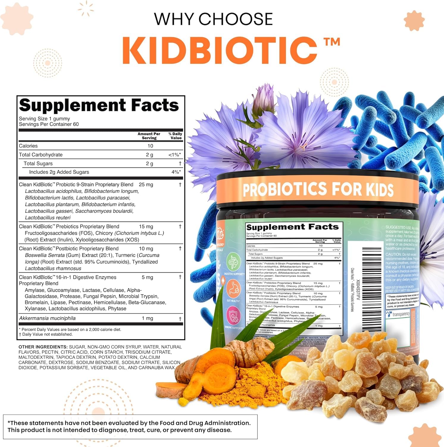 Ingredientes clave Clean Nutraceuticals en primer plano, transparencia de fórmula