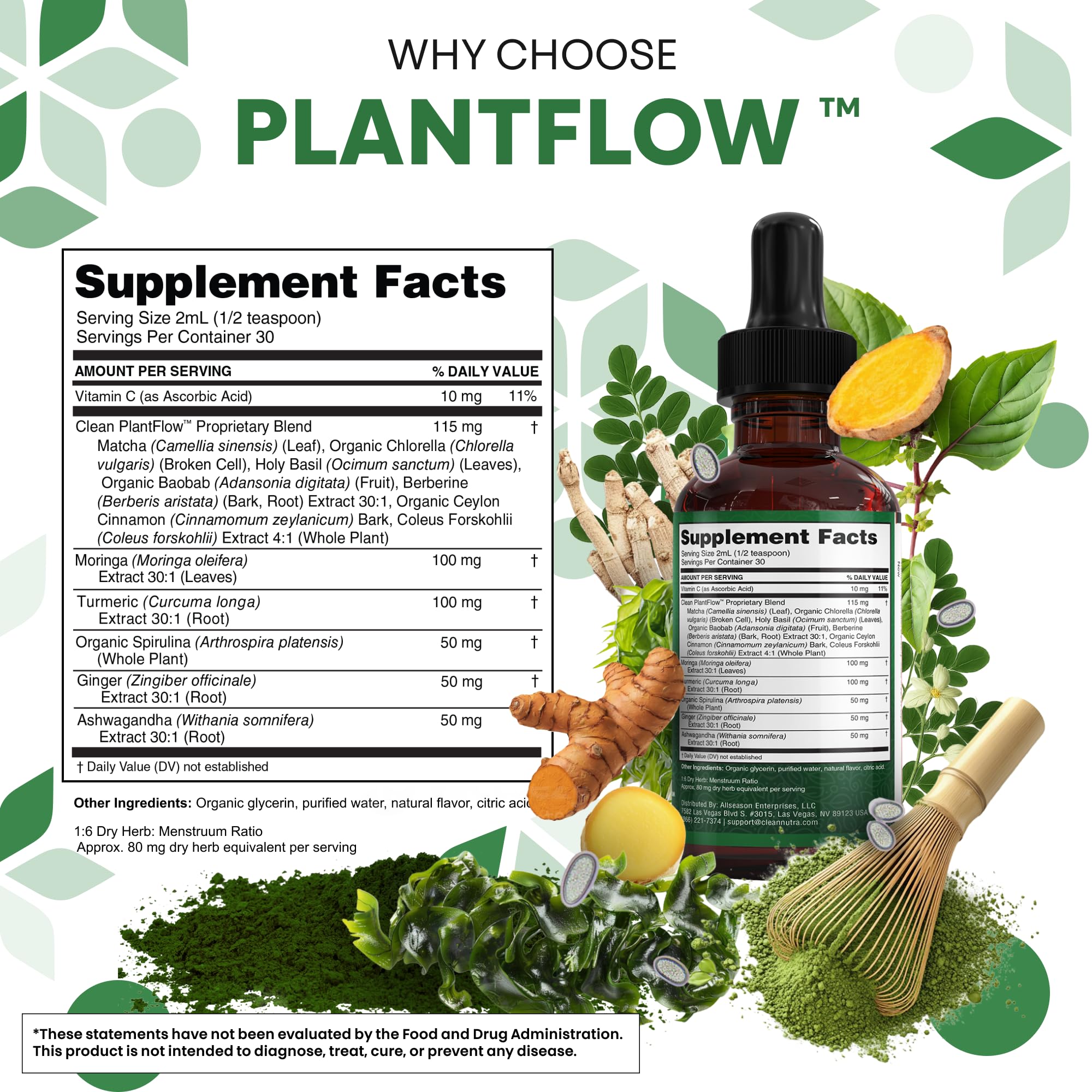 Clean Nutraceuticals gotas en vaso de agua demostrando mezcla fácil