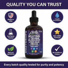 Clean Nutraceuticals tamaño 120 mL junto a mano, escala realista del frasco