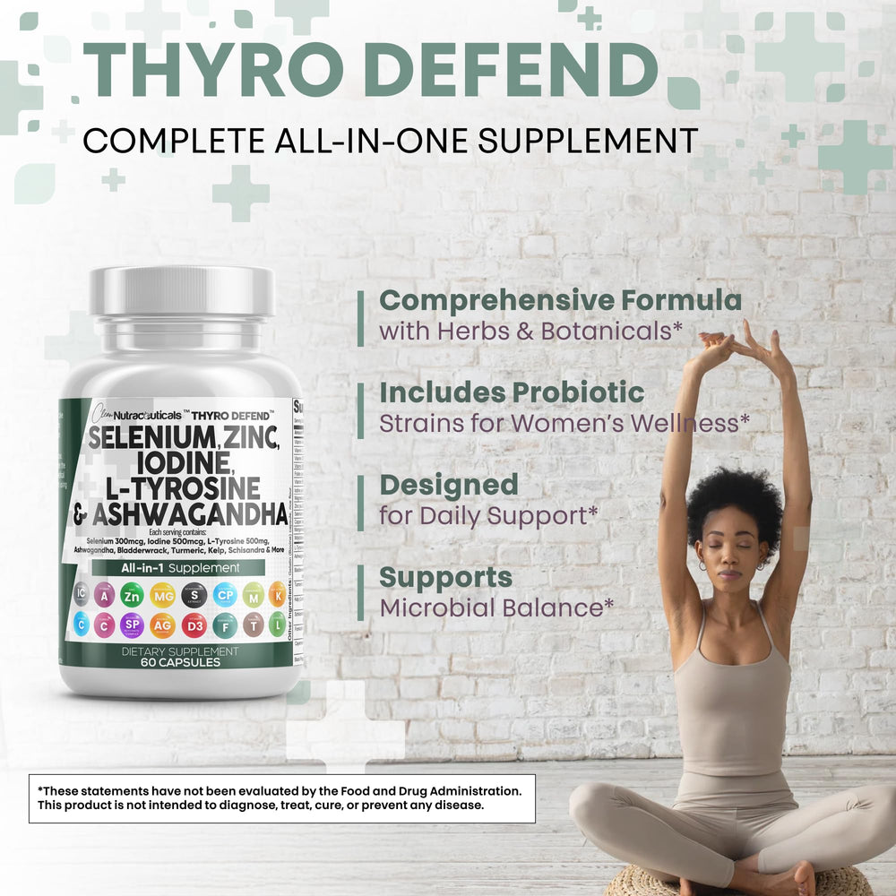 Comprimidos ThyroDefend en primer plano, color ámbar.