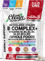 Clean Nutraceuticals frasco delantero mostrando la etiqueta clara y beneficios