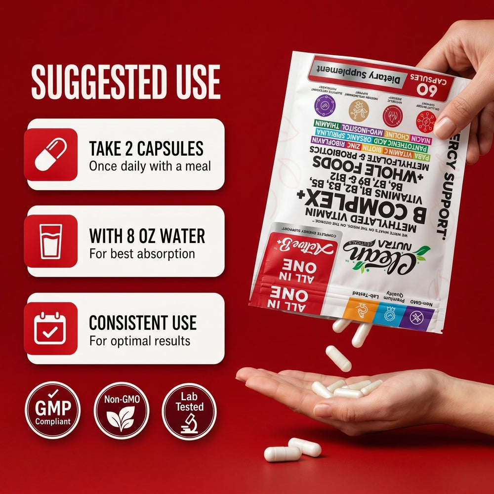 Clean Nutraceuticals detalle del panel nutricional con ingredientes activos listados