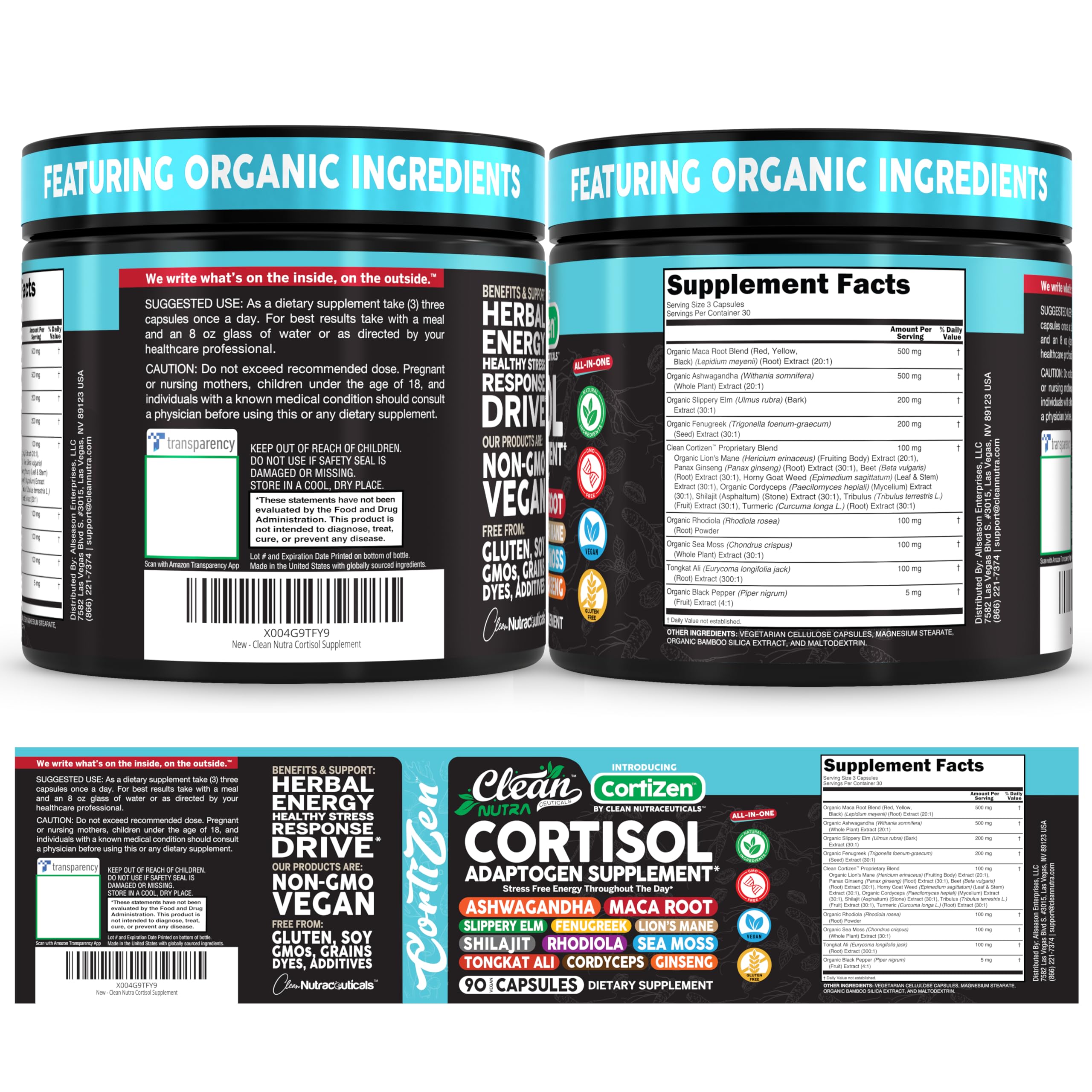 Clean Nutraceuticals frasco en cocina como parte de rutina saludable