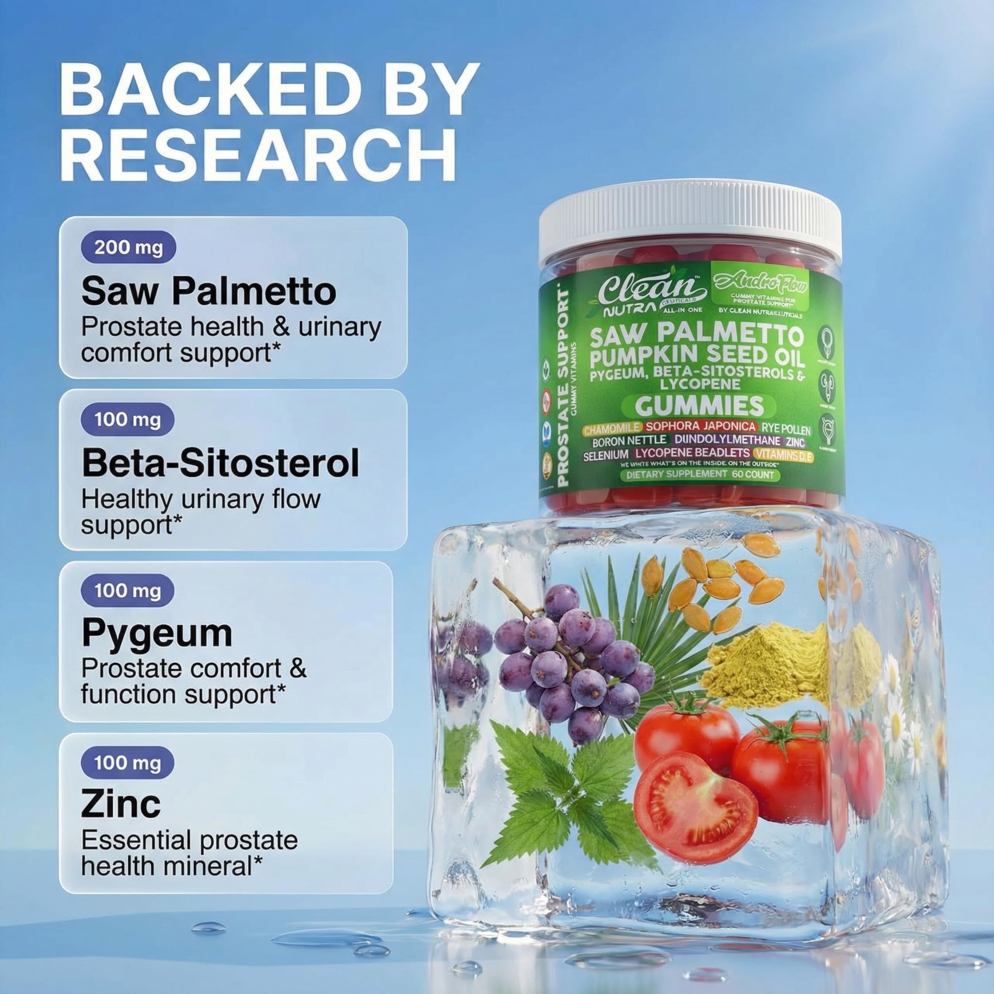 Clean Nutraceuticals: primer plano de la textura de la gomita, aspecto apetecible