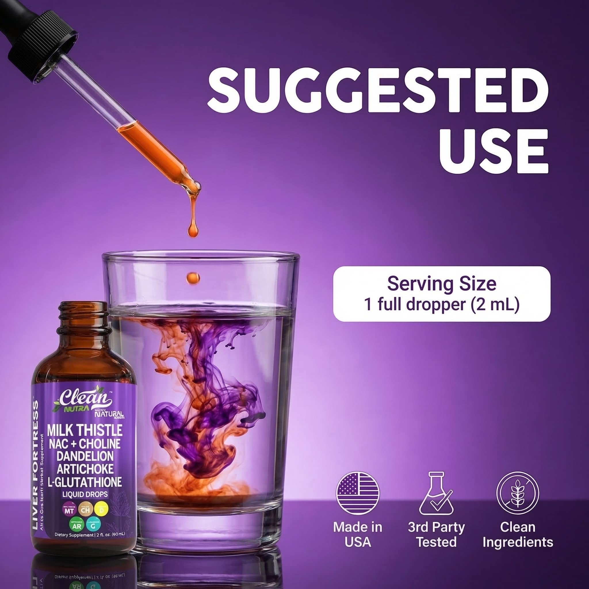 Clean Nutraceuticals botellas en entorno de cocina que sugieren uso diario