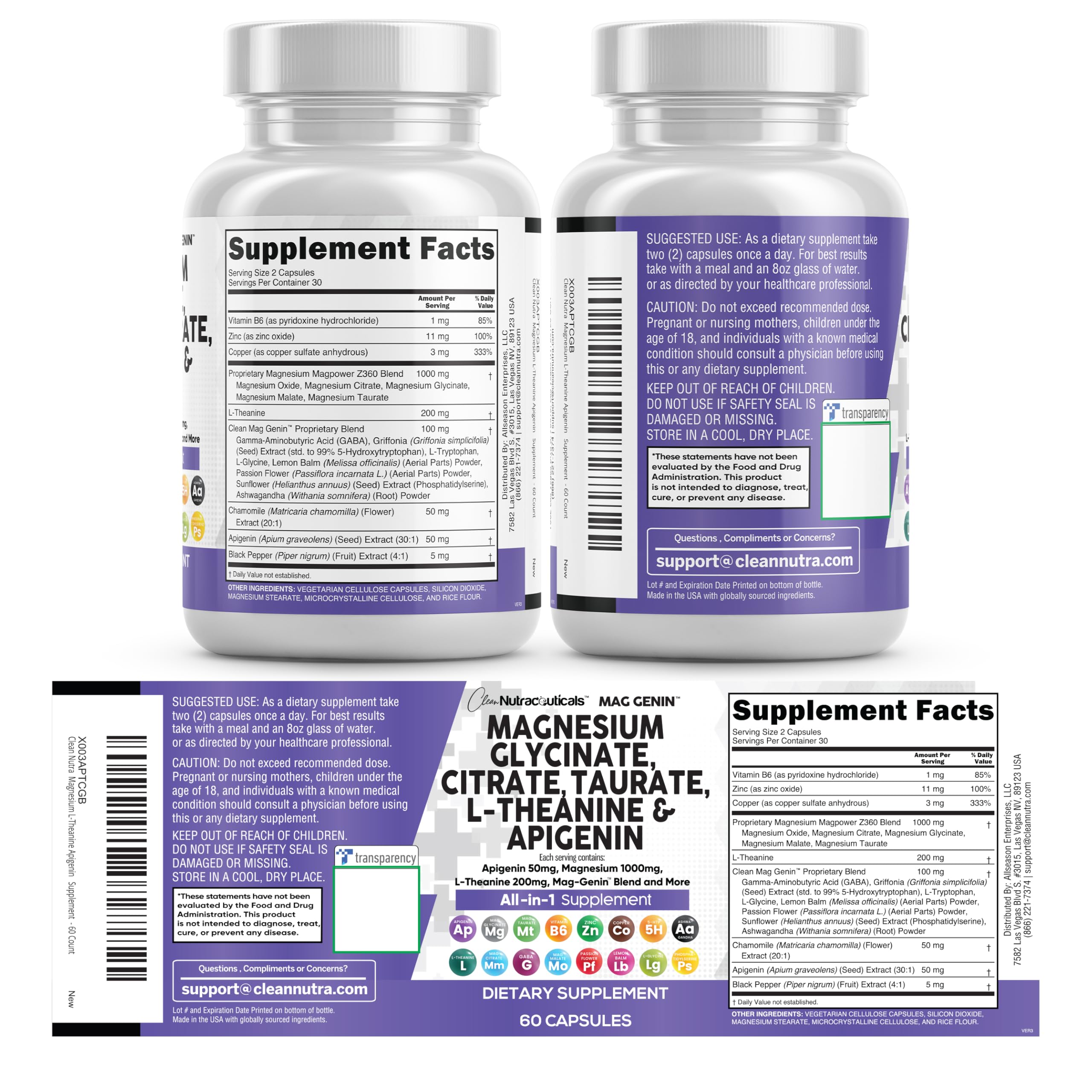 Pack de dos frascos Clean Nutraceuticals, ahorro y suministro prolongado