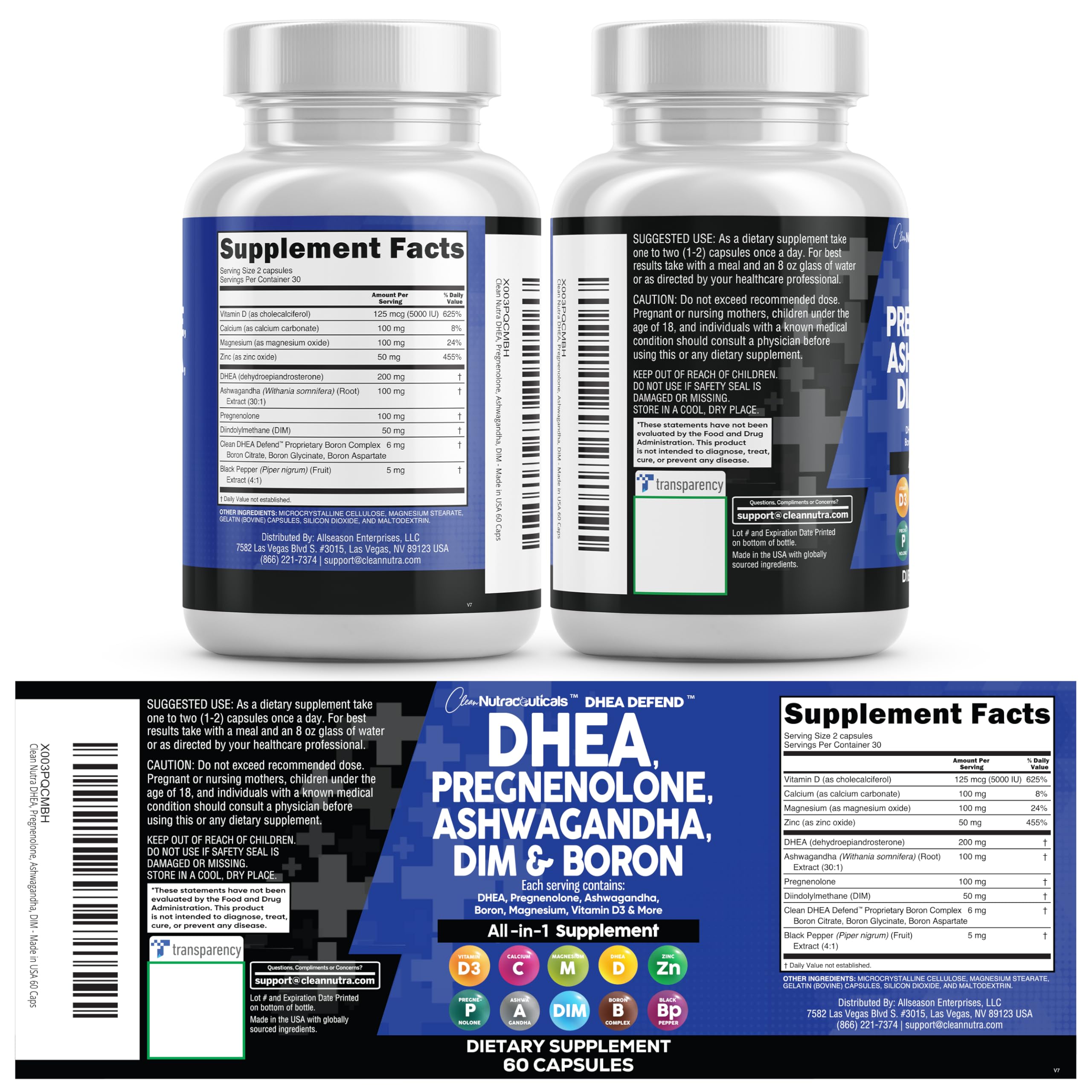 Clean Nutraceuticals certificación de fabricación en EE. UU. y control de calidad