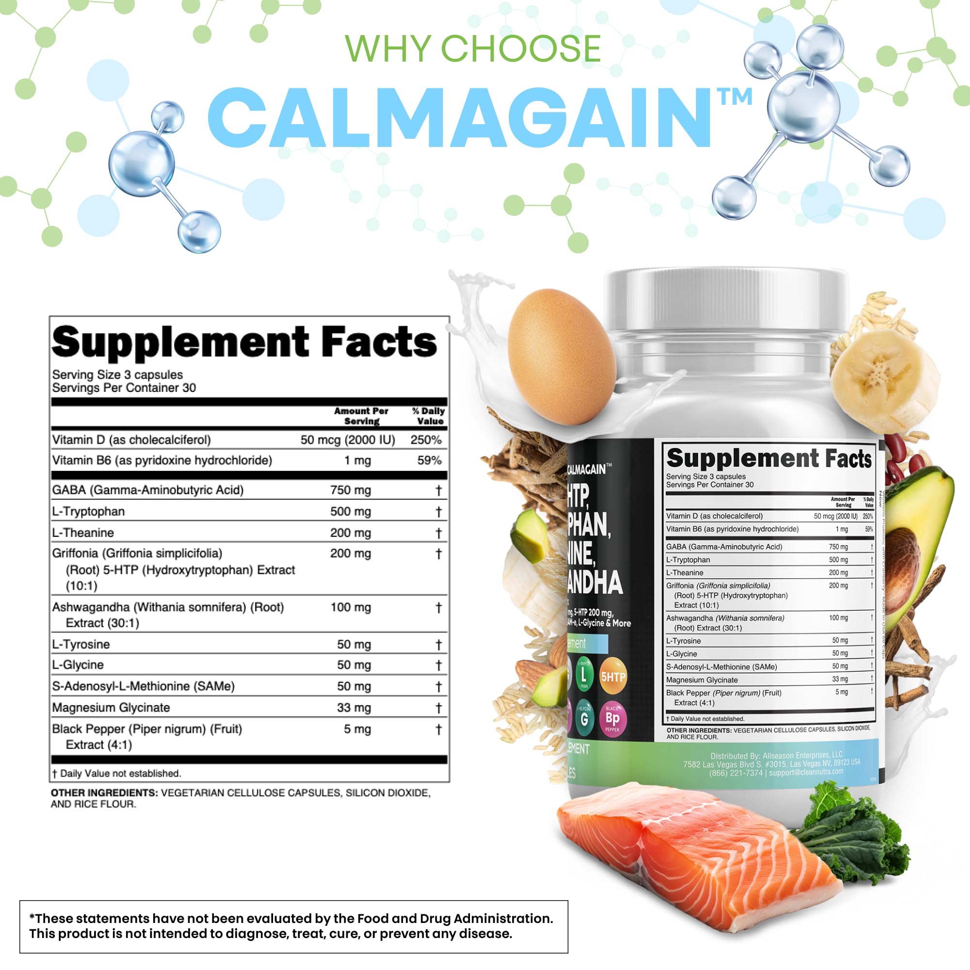 Clean Nutraceuticals cápsula junto a moneda para ver tamaño y dosificación clara