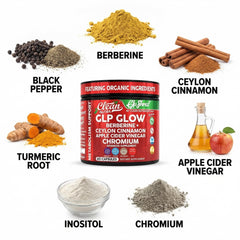 Clean Nutraceuticals cápsula abierta mostrando mezcla de berberina y cúrcuma