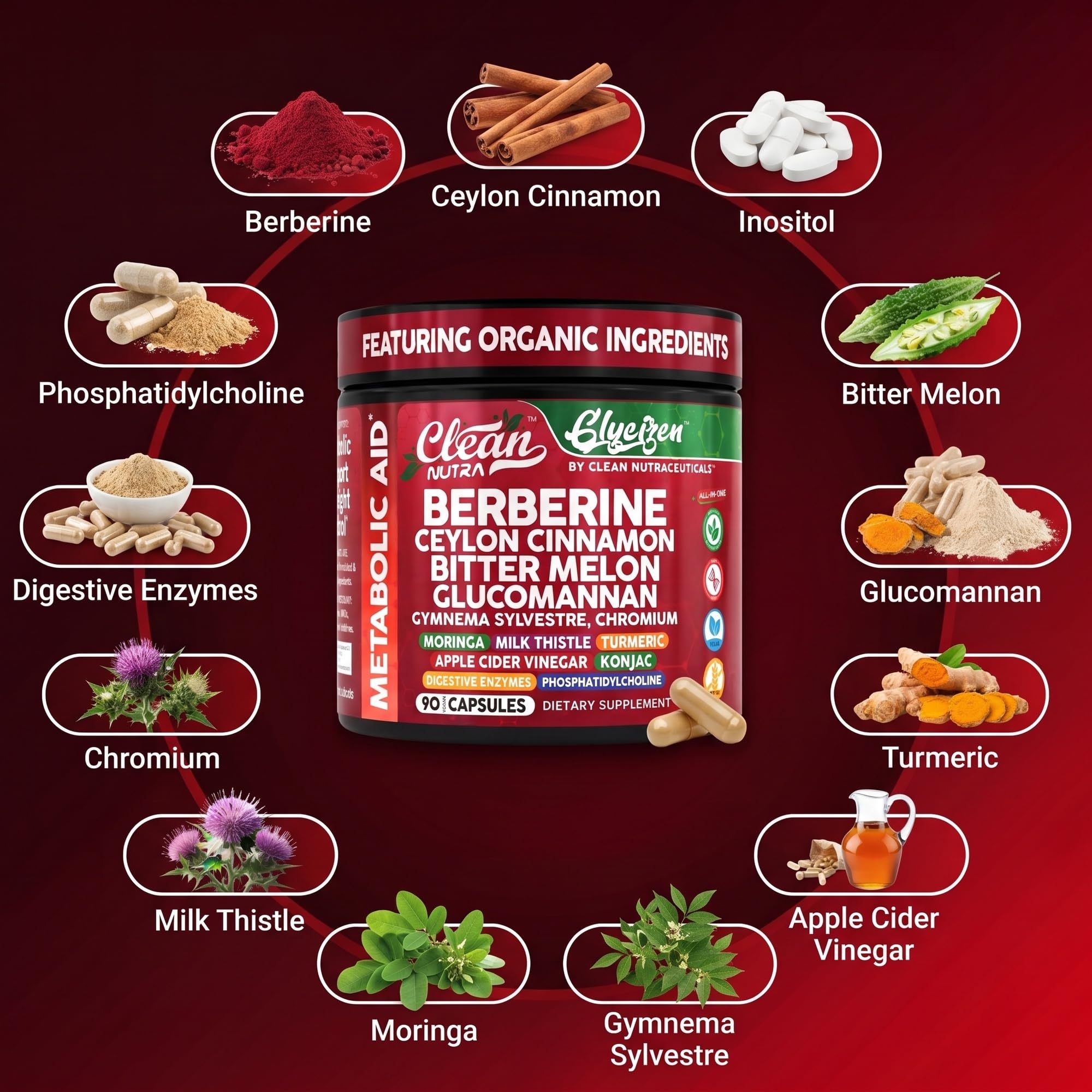 Clean Nutraceuticals cápsula abierta con polvo interno y absorción mejorada