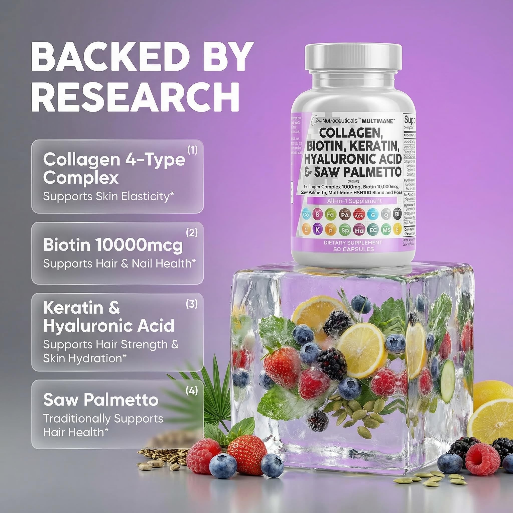Clean Nutraceuticals cápsula en mano para comparar tamaño y dosificación práctica