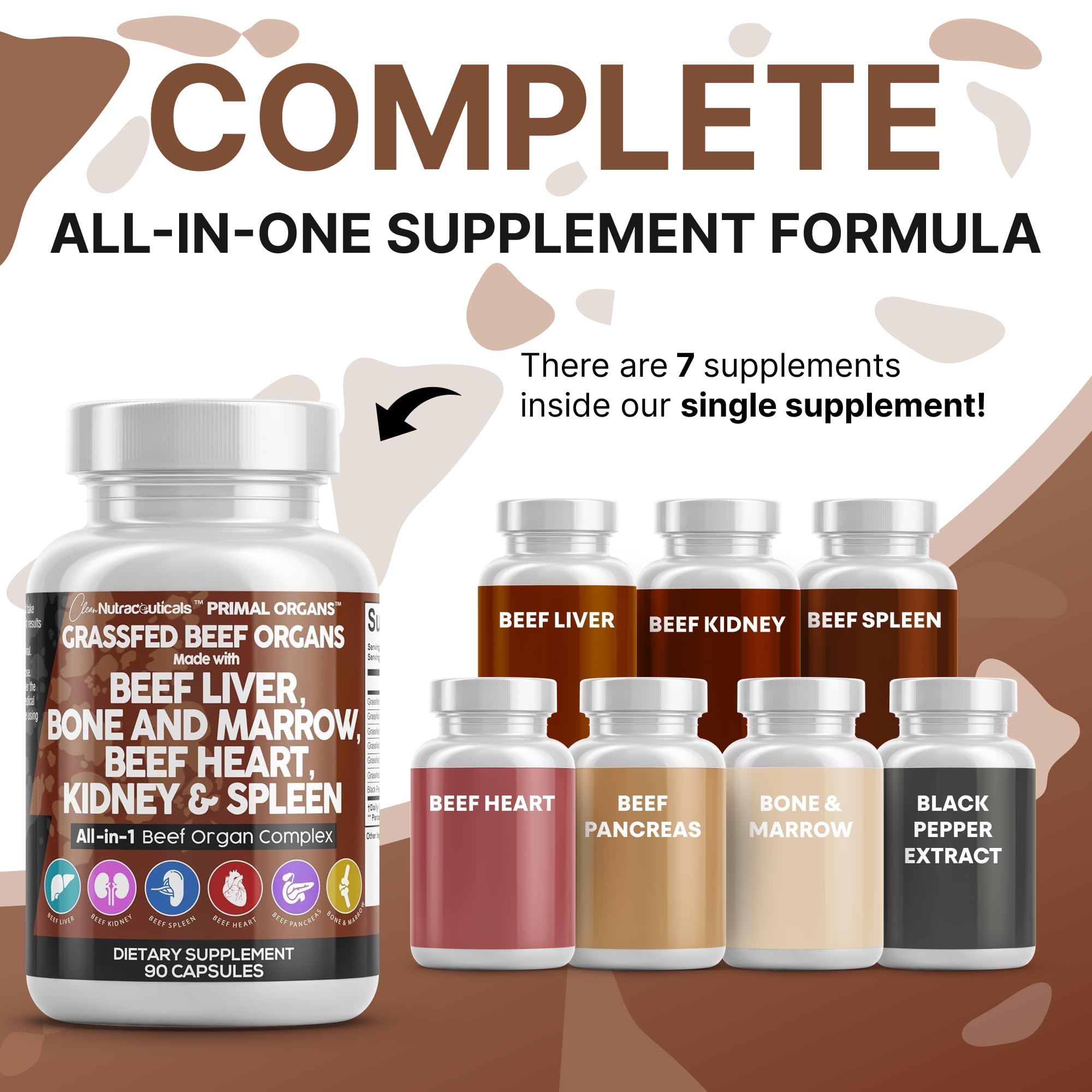Clean Nutraceuticals primer plano de cápsulas, textura uniforme y sin sabor fuerte