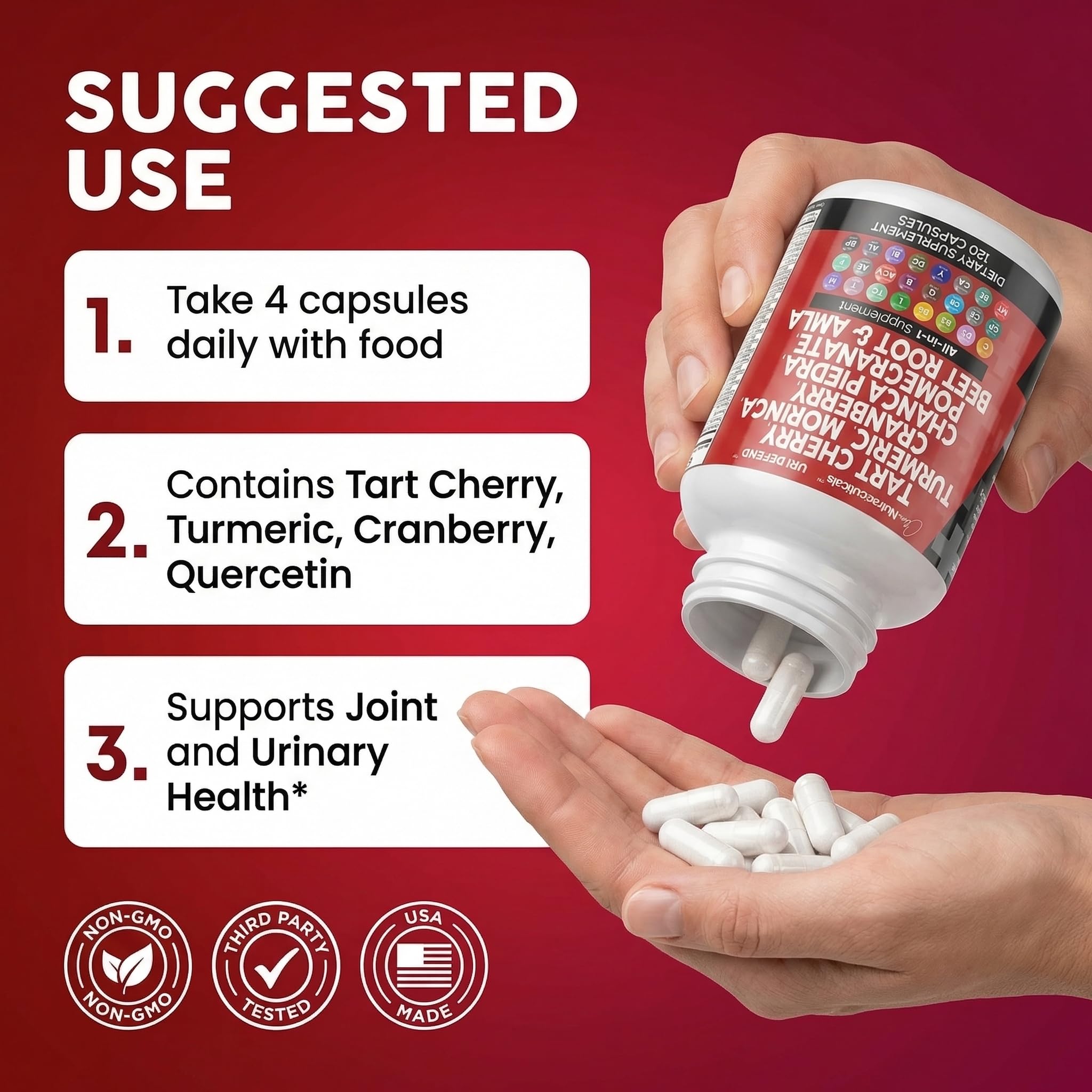 Clean Nutraceuticals cápsulas junto a una taza, uso fácil con comidas