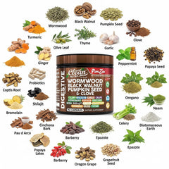 Clean Nutraceuticals ingredientes herbales variados que ilustran la mezcla natural
