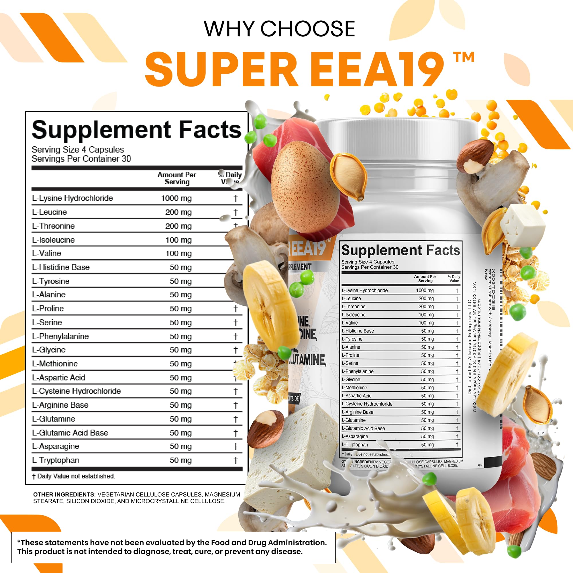 Clean Nutraceuticals cápsula junto a moneda para escala demostrando tamaño fácil de tragar