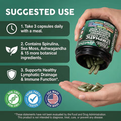 Clean Nutraceuticals cápsulas junto a mano para indicar tamaño y dosificación práctica