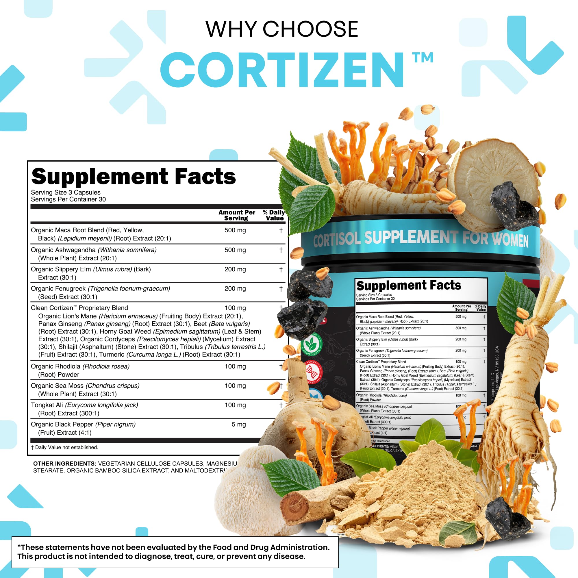 Clean Nutraceuticals cápsulas junto a regla para comparar tamaño real