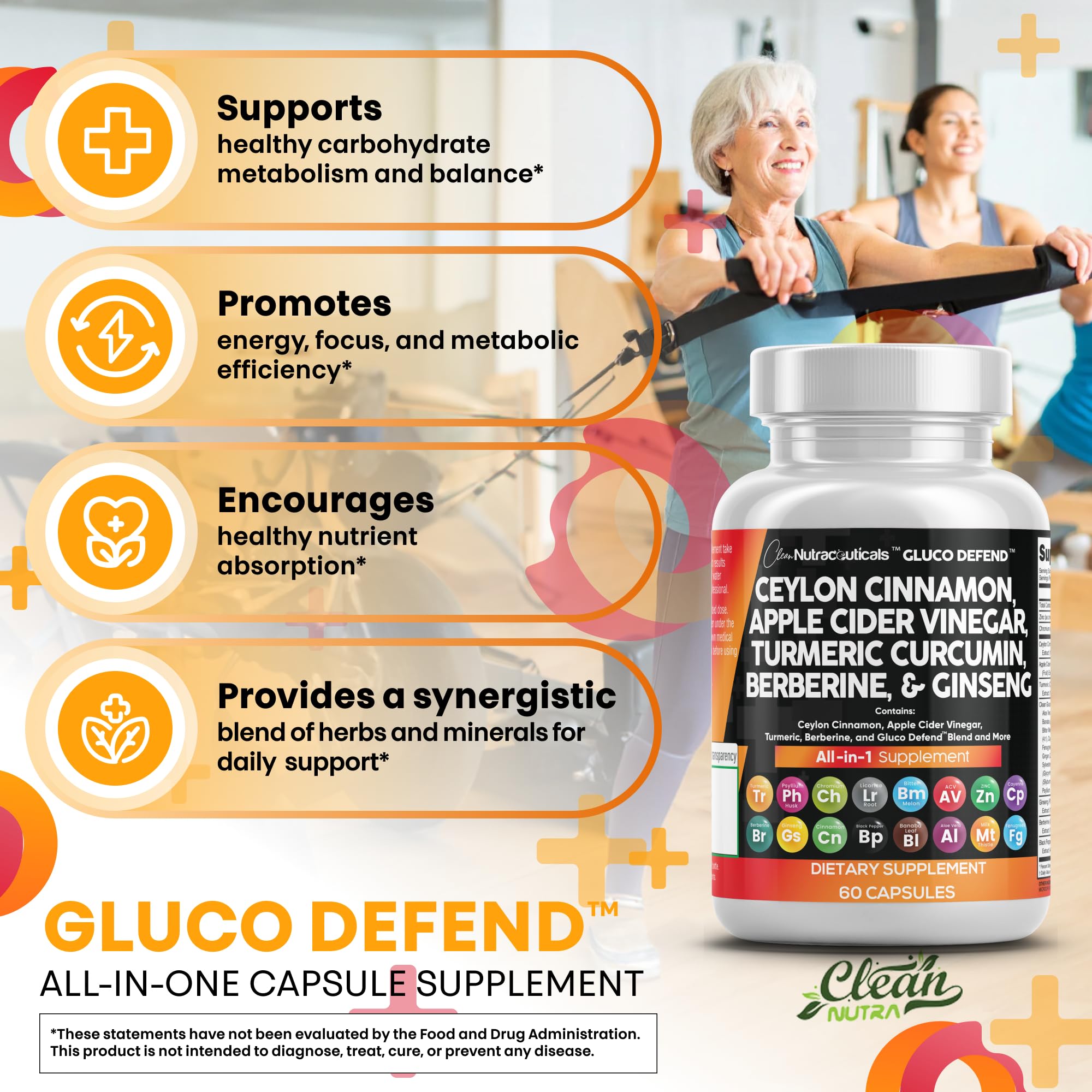 Composición de ingredientes Clean Nutraceuticals mostrando variedad vegetal