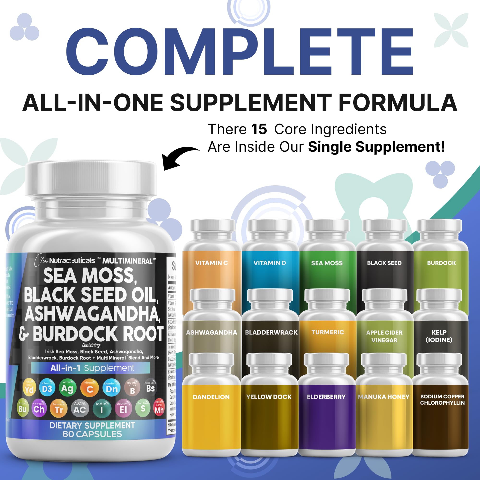 Clean Nutraceuticals detalle de cápsulas abiertas para ver su tamaño práctico
