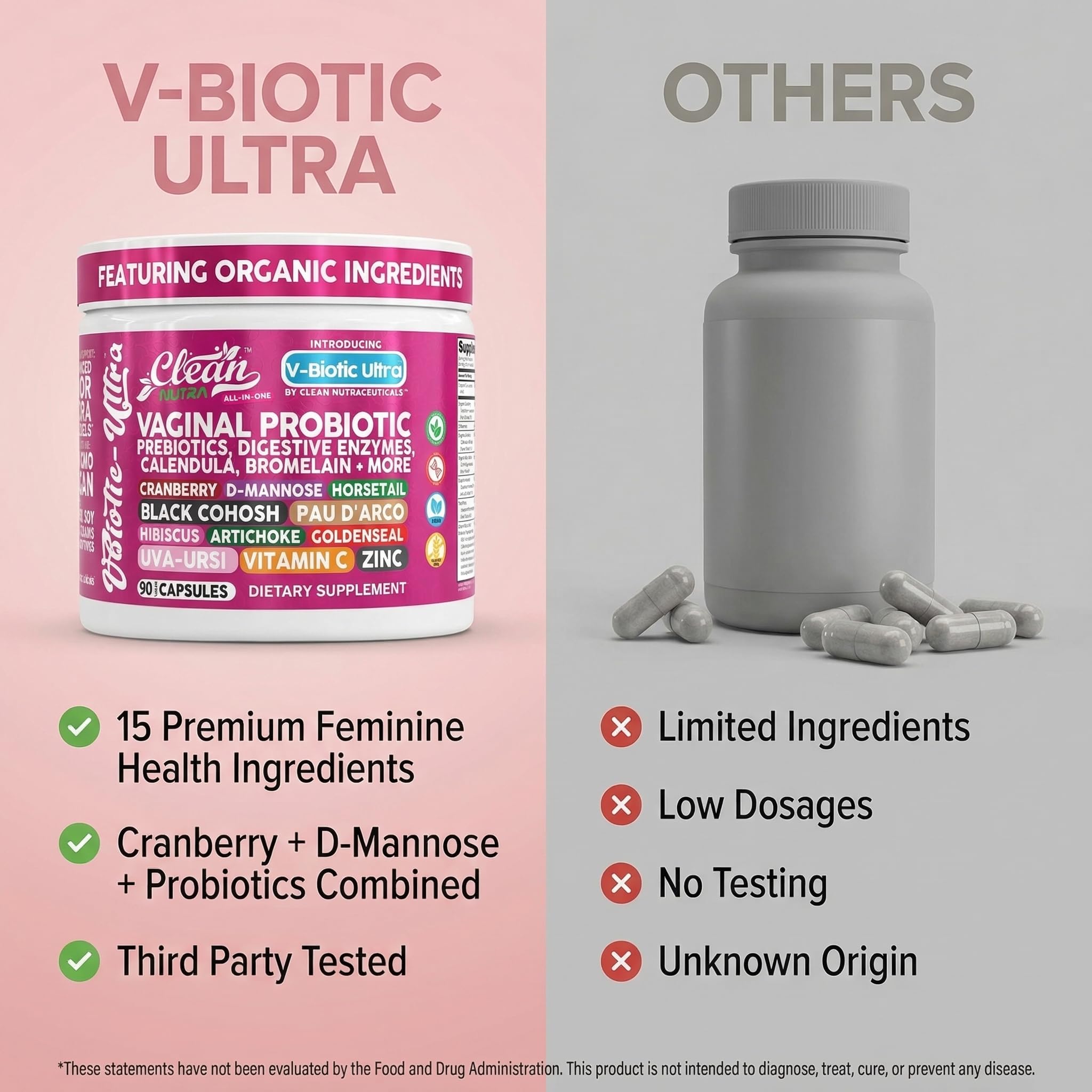 Clean Nutraceuticals extracto de arándano y D-mannosa para soporte urinario