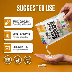 Frasco de Clean Nutraceuticals en mano humana para mostrar tamaño y porciones