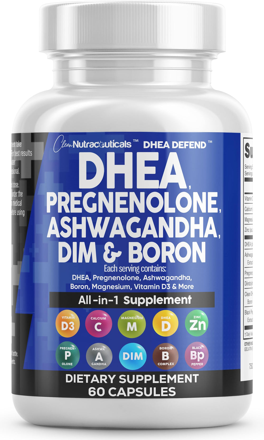 Clean Nutraceuticals envase frontal con etiqueta clara y beneficio de apoyo hormonal