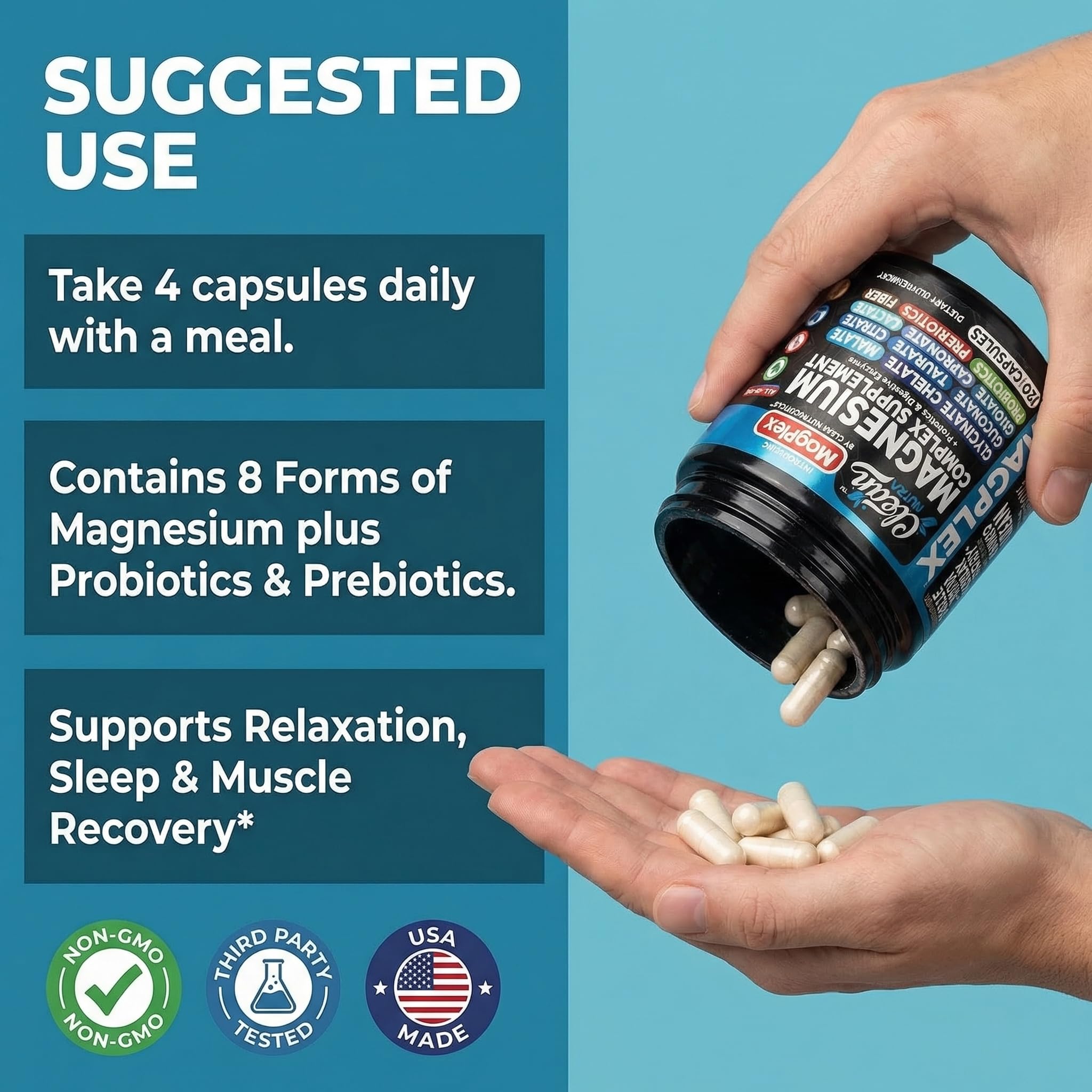 Clean Nutraceuticals etiqueta legible con lista de ingredientes clave