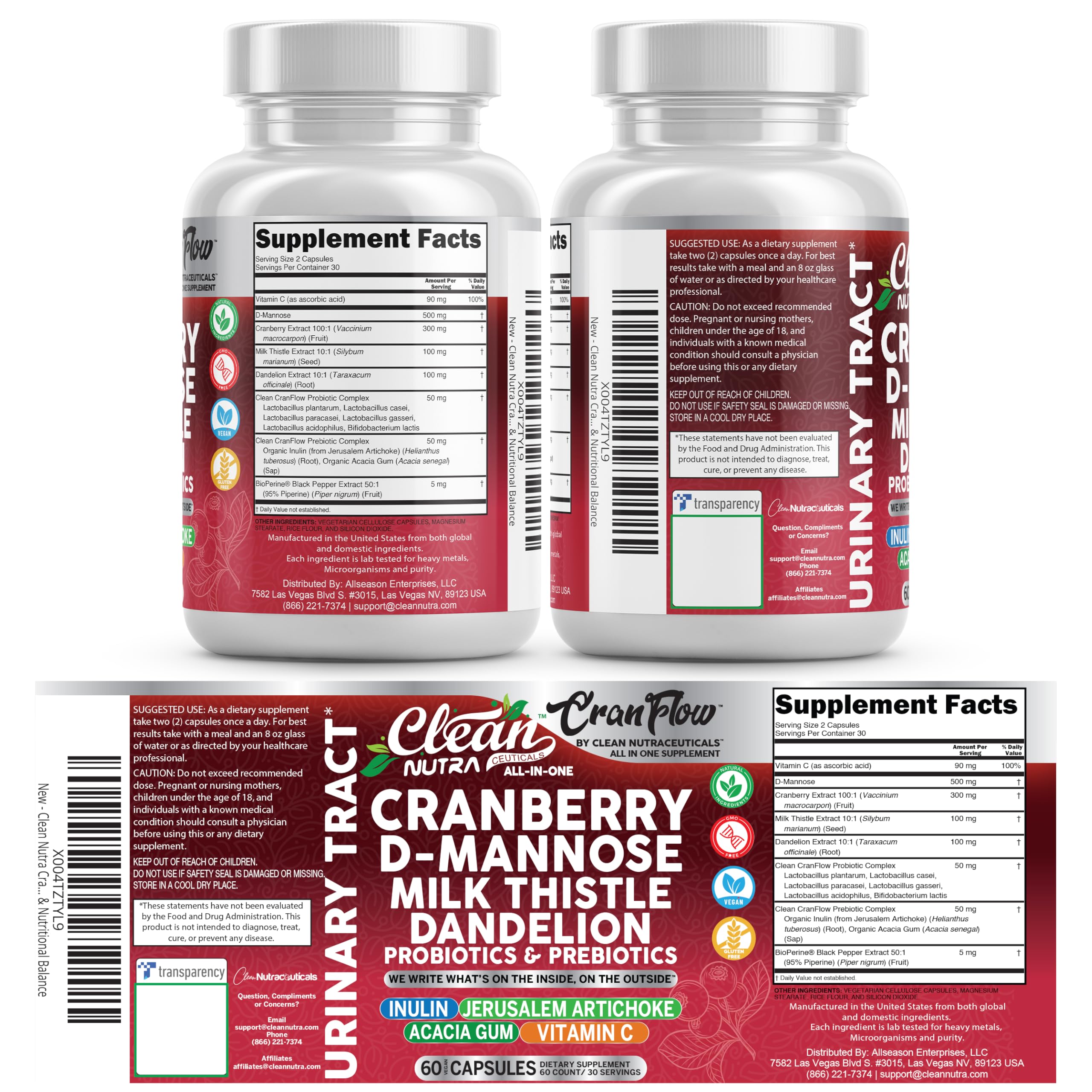 Clean Nutraceuticals estilo de vida saludable con producto en una cocina luminosa