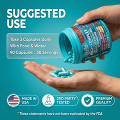 Clean Nutraceuticals EternaGlow cápsula junto a moneda para comparar tamaño conveniente