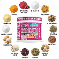 Clean Nutraceuticals etiqueta con lista de ingredientes clave y ventajas