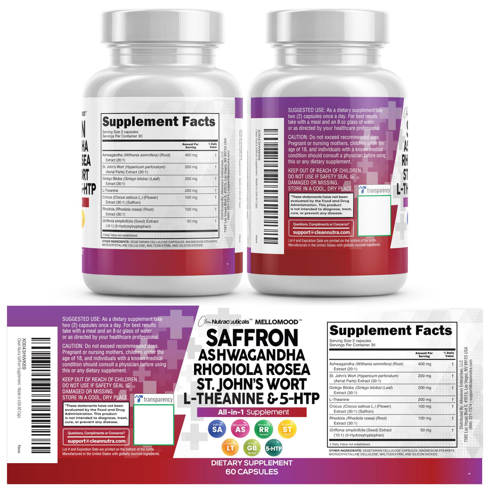 Clean Nutraceuticals etiqueta con lista de ingredientes y potencia clara
