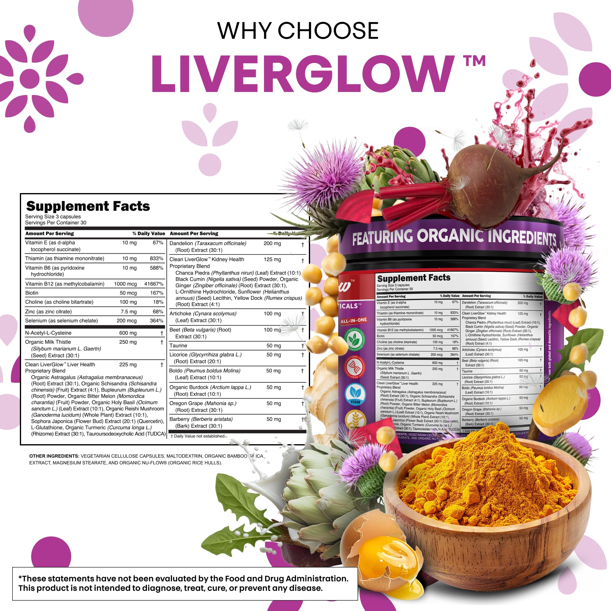 Clean Nutraceuticals etiqueta nutricional legible con ingredientes clave