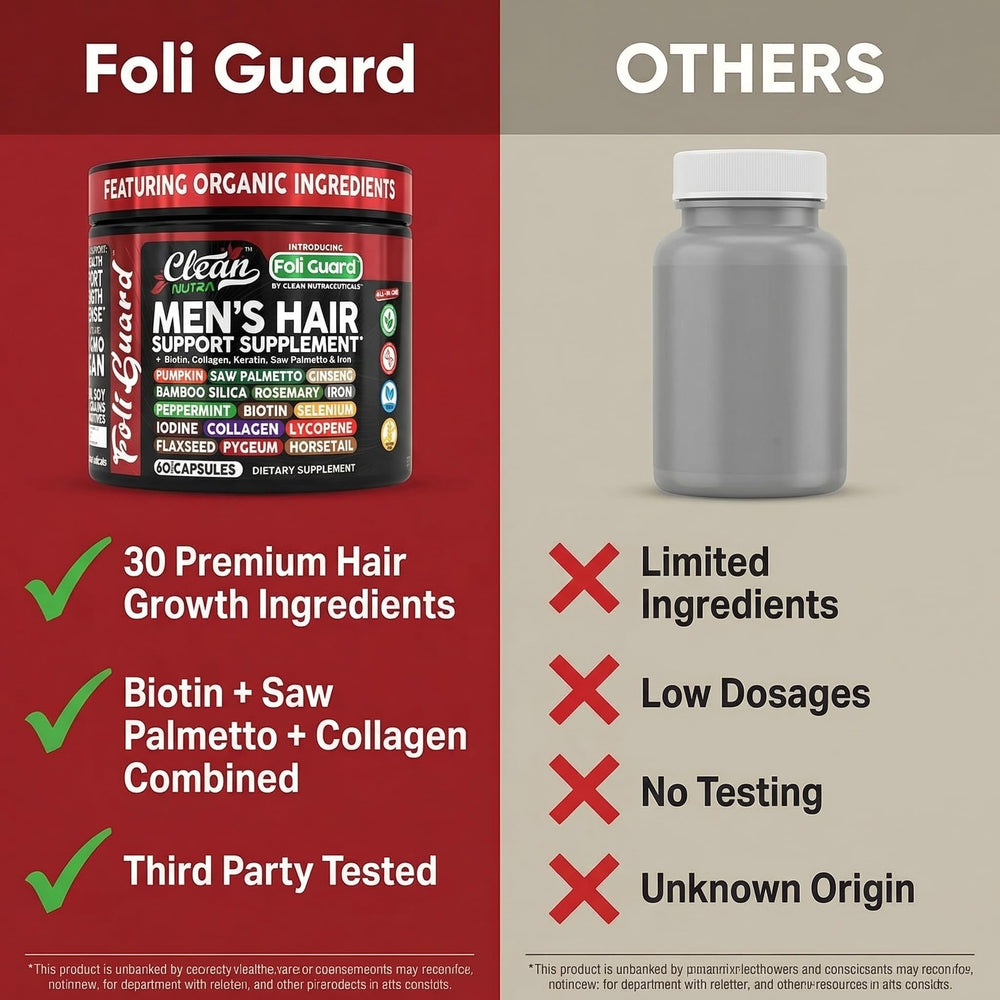 Clean Nutraceuticals etiqueta con lista de vitaminas y minerales clave