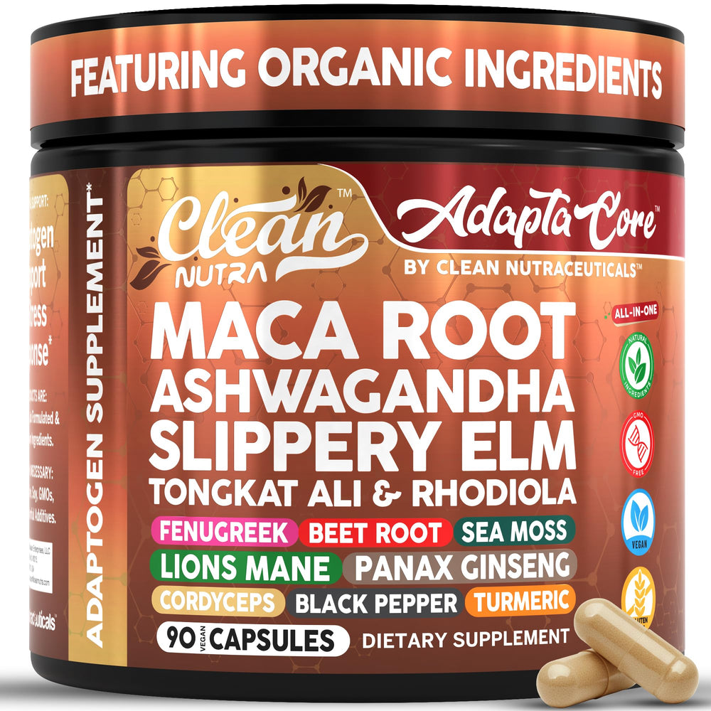 Clean Nutraceuticals frasco frontal mostrando diseño y 90 cápsulas para comodidad