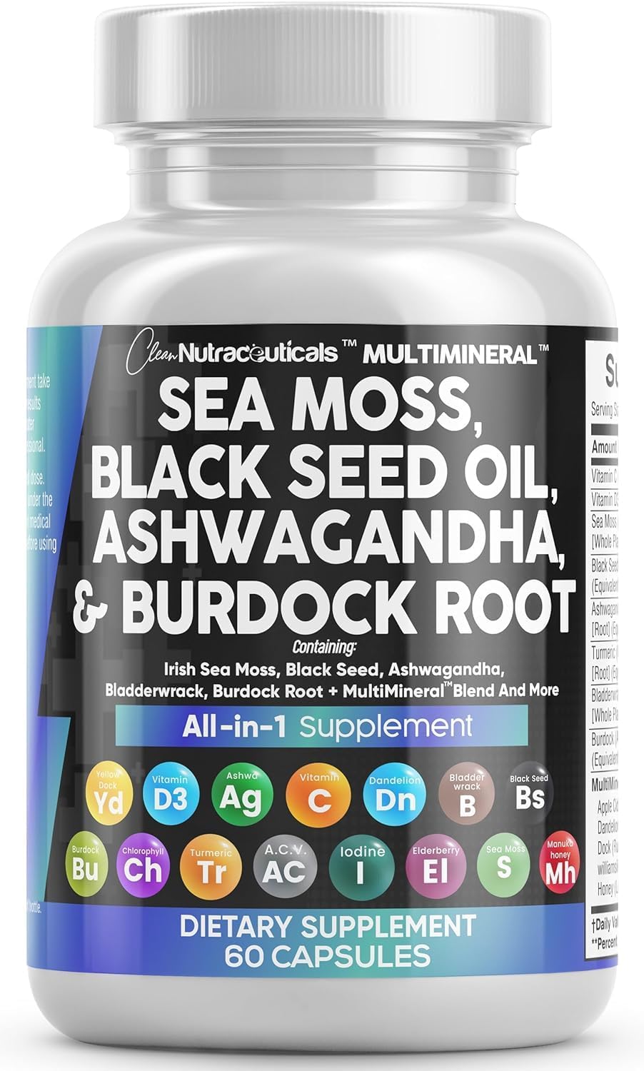 Clean Nutraceuticals frasco frontal mostrando diseño y conveniencia