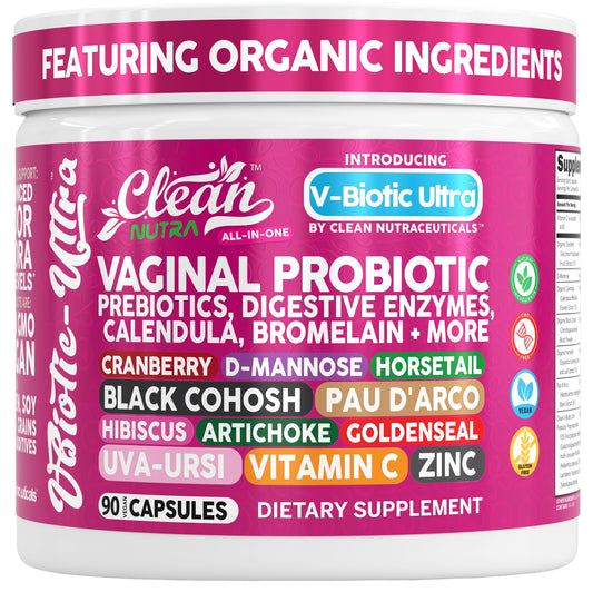 Clean Nutraceuticals frontal del empaque mostrando envase compacto y beneficios