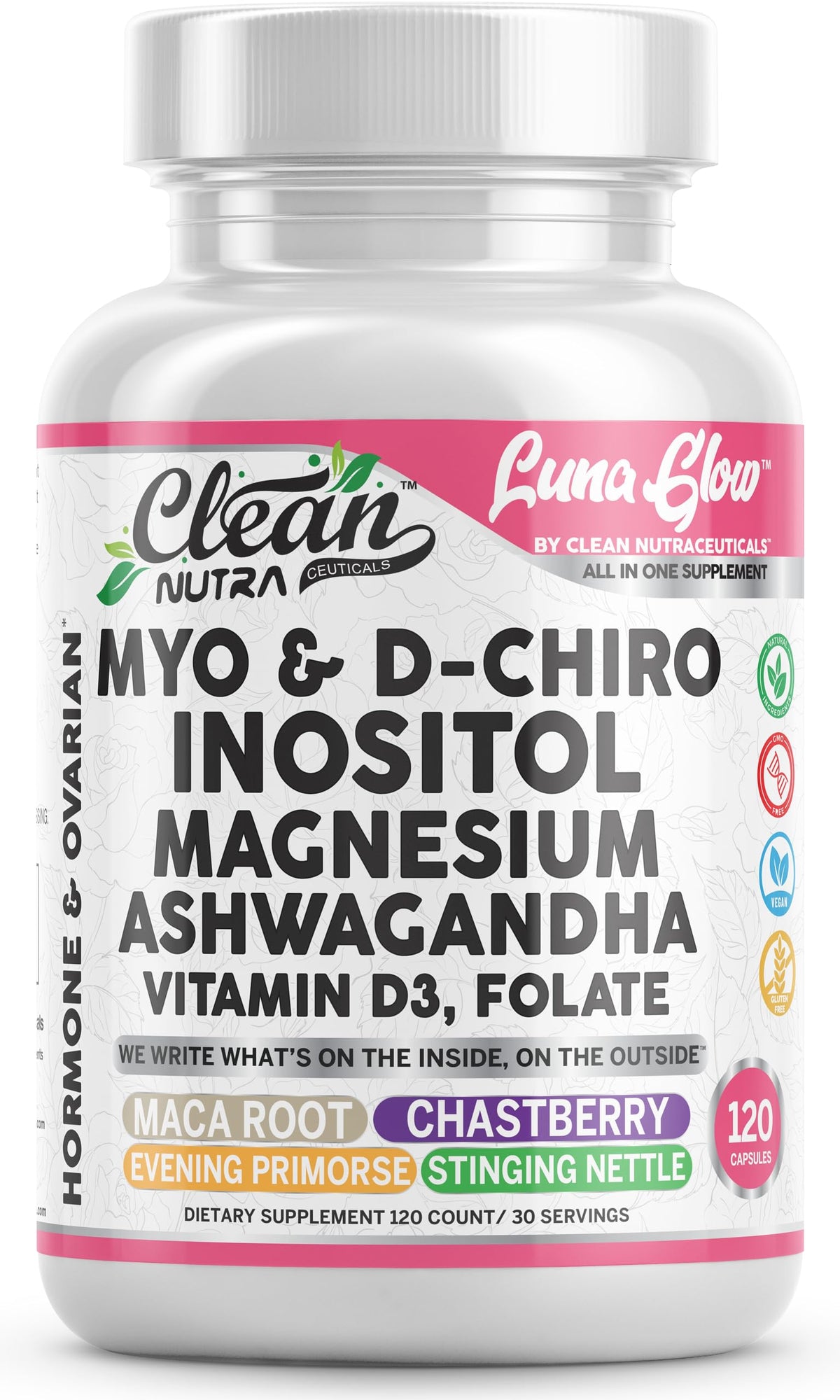 Clean Nutraceuticals frente del envase mostrando fórmula equilibrada y confianza
