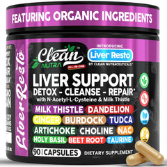 Clean Nutraceuticals frente del envase mostrando 90 cápsulas y beneficios