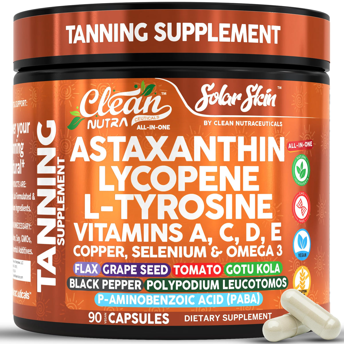 Clean Nutraceuticals frasco frontal mostrando diseño y suplemento