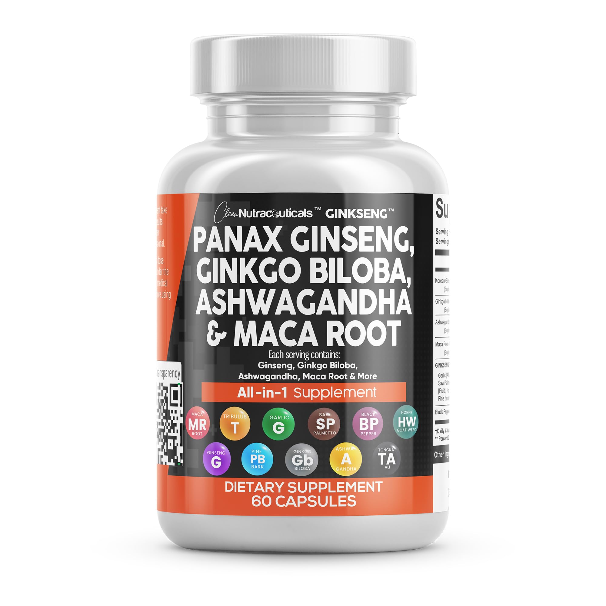 Clean Nutraceuticals frontal del empaque mostrando marca y beneficio de combinación