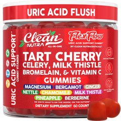 Clean Nutraceuticals frontal del empaque mostrando 60 gomitas y beneficios